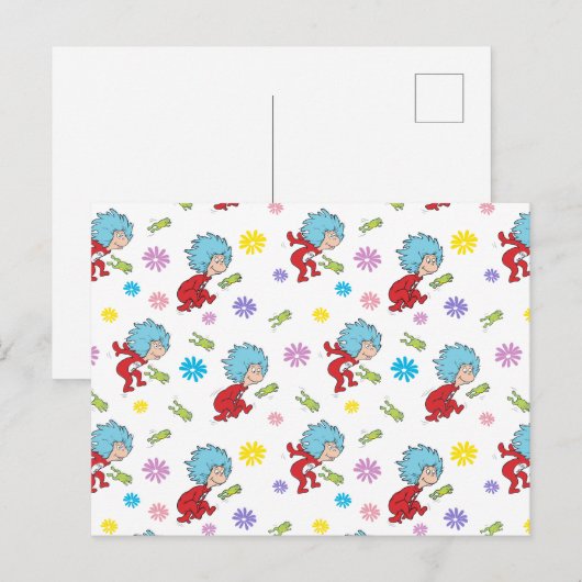 Ding Een Ding Twee Hoppy Frog Dingen Patroon Briefkaart (Voorkant / Achterkant)
