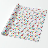Ding Een Ding Twee Hoppy Frog Dingen Patroon Cadeaupapier (Uitgerold)