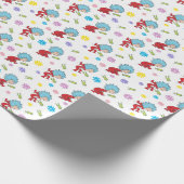 Ding Een Ding Twee Hoppy Frog Dingen Patroon Cadeaupapier (Hoek)