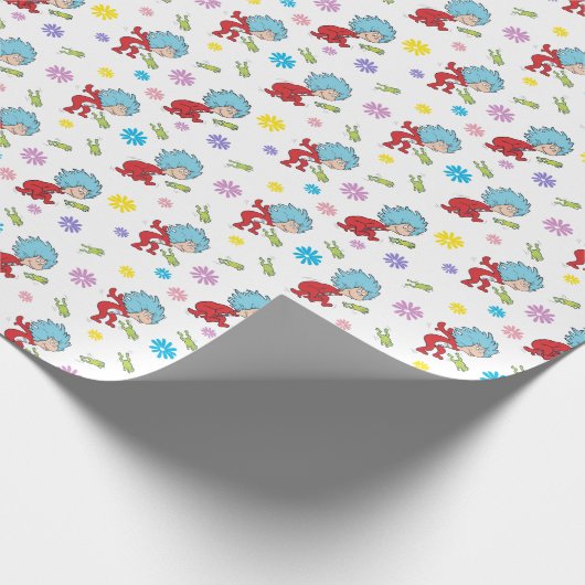 Ding Een Ding Twee Hoppy Frog Dingen Patroon Cadeaupapier (Hoek)