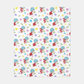 Ding Een Ding Twee Hoppy Frog Dingen Patroon Fleece Deken (Voorkant)