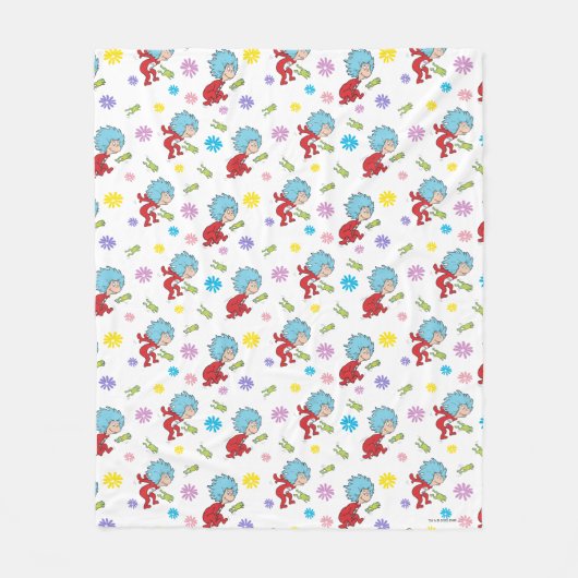 Ding Een Ding Twee Hoppy Frog Dingen Patroon Fleece Deken (Voorkant)