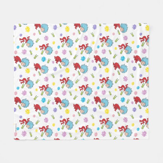 Ding Een Ding Twee Hoppy Frog Dingen Patroon Fleece Deken (Voorkant (Horizontaal))