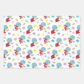 Ding Een Ding Twee Hoppy Frog Dingen Patroon Inpakpapier Vel (Voorkant)