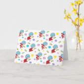 Ding Een Ding Twee Hoppy Frog Dingen Patroon Kaart (Gele Bloem)