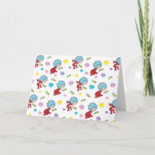 Ding Een Ding Twee Hoppy Frog Dingen Patroon Kaart