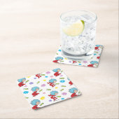 Ding Een Ding Twee Hoppy Frog Dingen Patroon Kartonnen Onderzetters (Insitu)