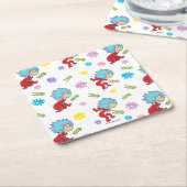 Ding Een Ding Twee Hoppy Frog Dingen Patroon Kartonnen Onderzetters (Schuin)