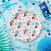 Ding Een Ding Twee Hoppy Frog Dingen Patroon Papieren Bordje (Feest)