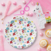 Ding Een Ding Twee Hoppy Frog Dingen Patroon Papieren Bordje (Feest)