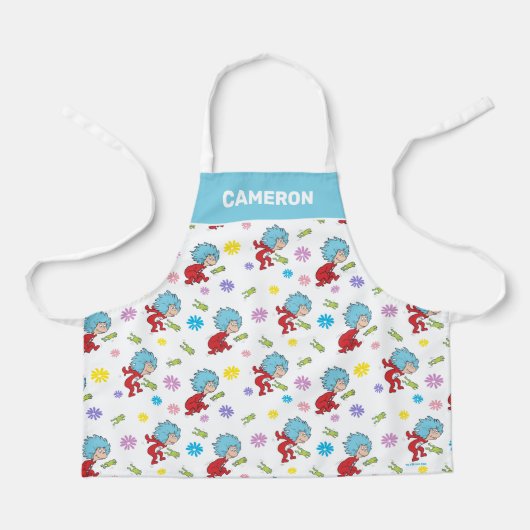 Ding Een Ding Twee Hoppy Frog Dingen Patroon Schort (Voorkant)