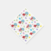 Ding Een Ding Twee Hoppy Frog Dingen Patroon Servet (Hoek)