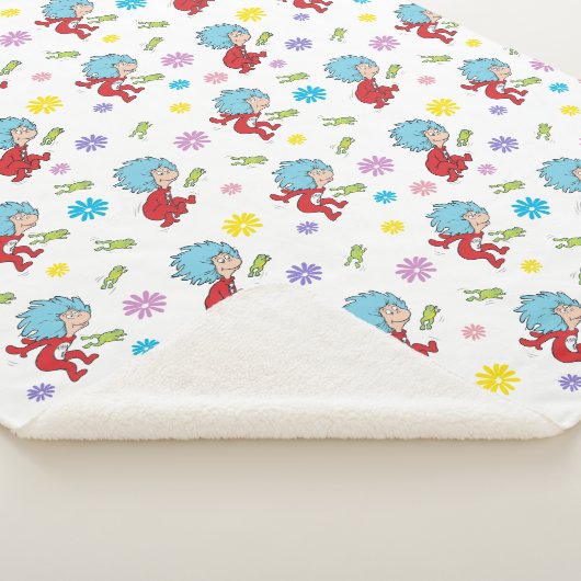 Ding Een Ding Twee Hoppy Frog Dingen Patroon Sherpa Deken (3/4)