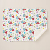 Ding Een Ding Twee Hoppy Frog Dingen Patroon Sherpa Deken (Voorkant (horizontaal))