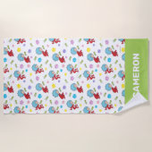 Ding Een Ding Twee Hoppy Frog Dingen Patroon Strandlaken (Voorkant)