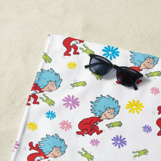 Ding Een Ding Twee Hoppy Frog Dingen Patroon Strandlaken (In situ)