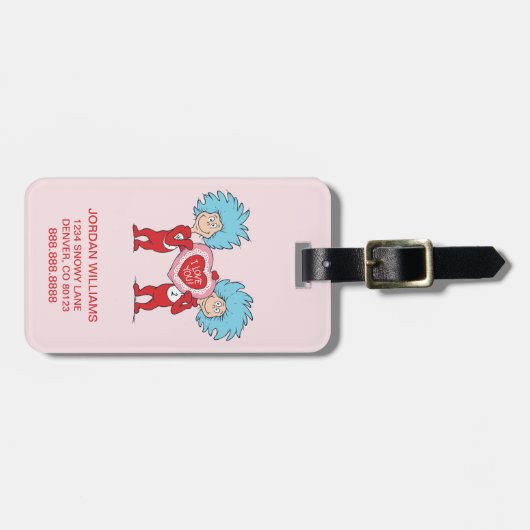 Ding één ding twee Ik hou van je Bagagelabel (Voorkant horizontaal)