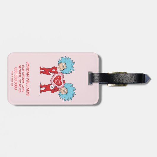 Ding één ding twee Ik hou van je Bagagelabel (Achterkant horizontaal)