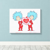 Ding één ding twee Ik hou van je Canvas Afdruk (Insitu (Houten vloer))