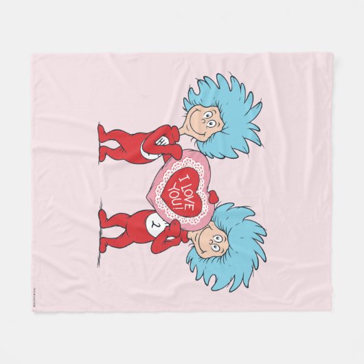 Ding één ding twee Ik hou van je Fleece Deken (Voorkant (Horizontaal))