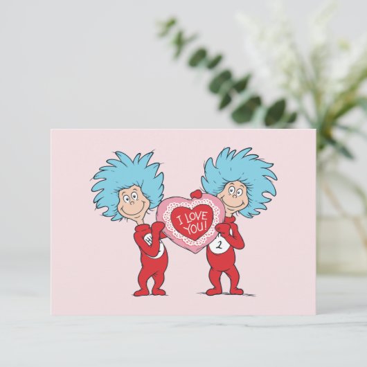 Ding één ding twee Ik hou van je Kaart (Staand voorkant)