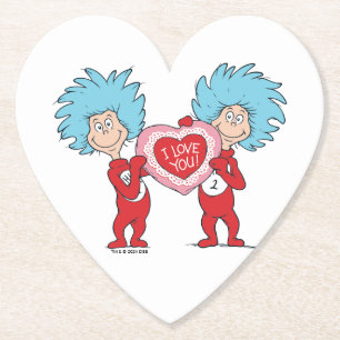 Ding één ding twee Ik hou van je Kartonnen Onderzetters