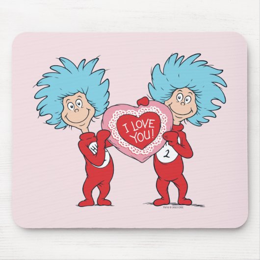 Ding één ding twee Ik hou van je Muismat (Voorkant)