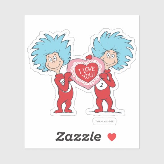 Ding één ding twee Ik hou van je Sticker (Vel)