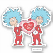 Ding één ding twee Ik hou van je Sticker (Voorkant)