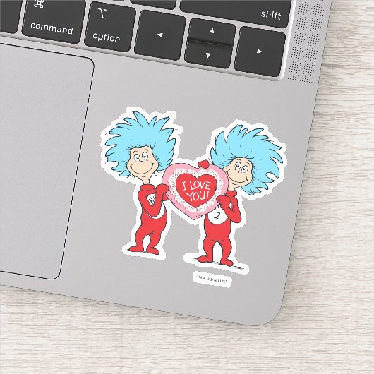 Ding één ding twee Ik hou van je Sticker (Detail)