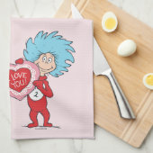 Ding één ding twee Ik hou van je Theedoek (Quarter Fold)