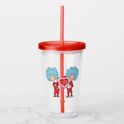 Ding Een Ding Twee Ik Hou Van Jou Acryl Drinkbeker (Voorkant)