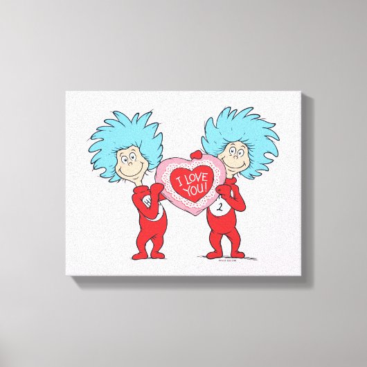 Ding Een Ding Twee Ik Hou Van Jou Canvas Afdruk (Voorkant)