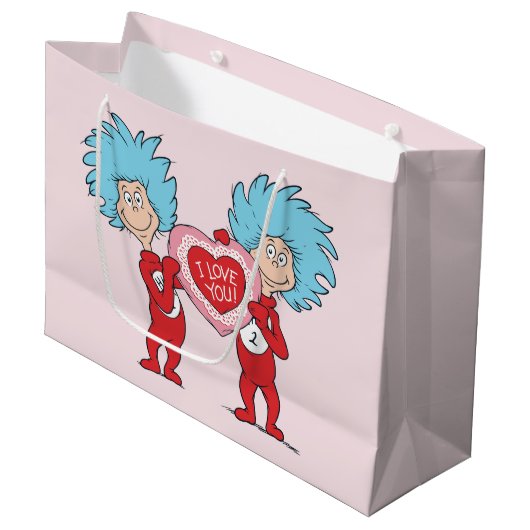 Ding Een Ding Twee Ik Hou Van Jou Groot Cadeauzakje (Voorkant Gekanteld)