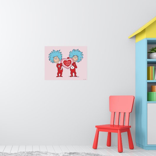 Ding Een Ding Twee Ik Hou Van Jou Poster (Kinderkamer 1)