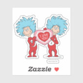 Ding Een Ding Twee Ik Hou Van Jou Sticker (Vel)