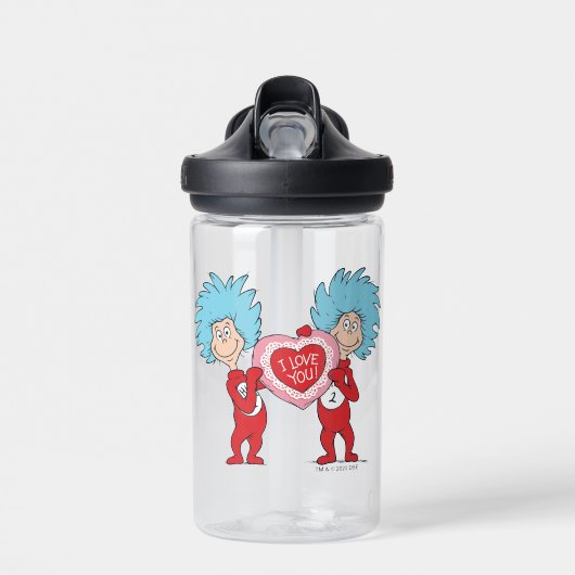 Ding Een Ding Twee Ik Hou Van Jou Waterfles (Voorkant)