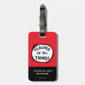 Ding één ding twee - leraar van alle dingen bagagelabel (Achterkant verticaal)