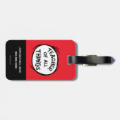 Ding één ding twee - leraar van alle dingen bagagelabel (Achterkant horizontaal)