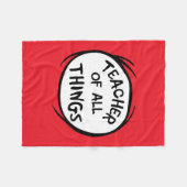 Ding één ding twee - leraar van alle dingen fleece deken (Voorkant (Horizontaal))