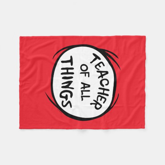 Ding één ding twee - leraar van alle dingen fleece deken (Voorkant (Horizontaal))
