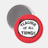 Ding één ding twee - leraar van alle dingen magneet (Voorkant / Achterkant)