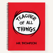 Ding Een Ding Twee - Leraar van alle Dingen Notitieboek (Voorkant)