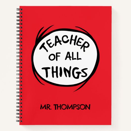 Ding Een Ding Twee - Leraar van alle Dingen Notitieboek (Voorkant)