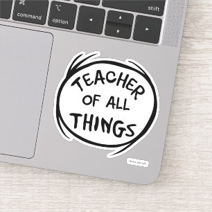 Ding één ding twee - leraar van alle dingen sticker