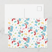 Ding één ding twee lieve dingen patroon briefkaart (Voorkant / Achterkant)