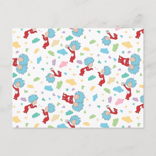 Ding één ding twee lieve dingen patroon briefkaart (Voorkant)