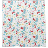 Ding één ding twee lieve dingen patroon douchegordijn (Voorkant)