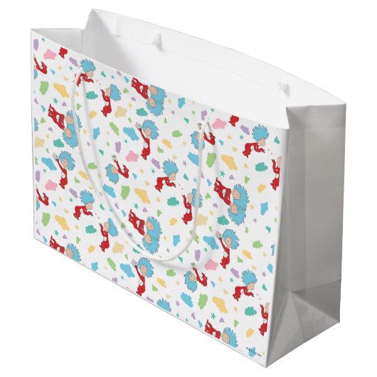 Ding één ding twee lieve dingen patroon groot cadeauzakje (Achterkant Gekanteld)