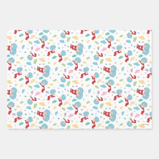 Ding één ding twee lieve dingen patroon inpakpapier vel (Voorkant 3)